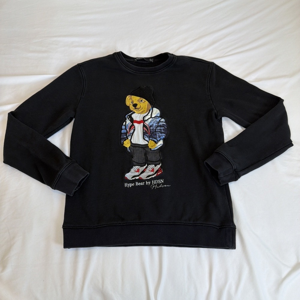Hudson Outerwear Hype Bear Sweater Size Small Embroidered - Picture 2 of 9